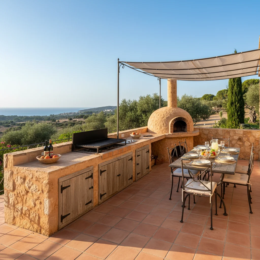 Outdoor Kitchens setup on a Mediterranean terrace in Benissa, Costa Blanca