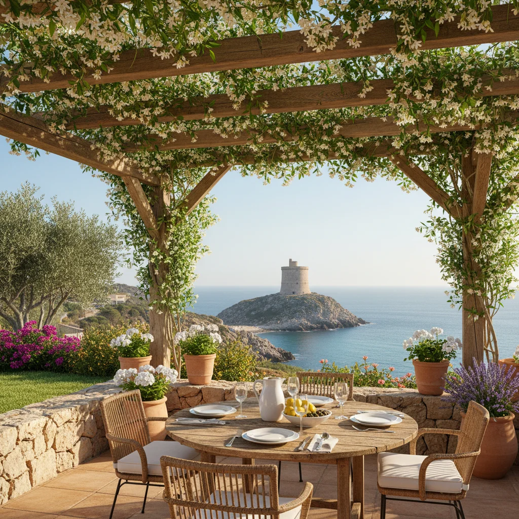 Instalación de pérgolas fijas en una terraza mediterránea en El Campello, Costa Blanca