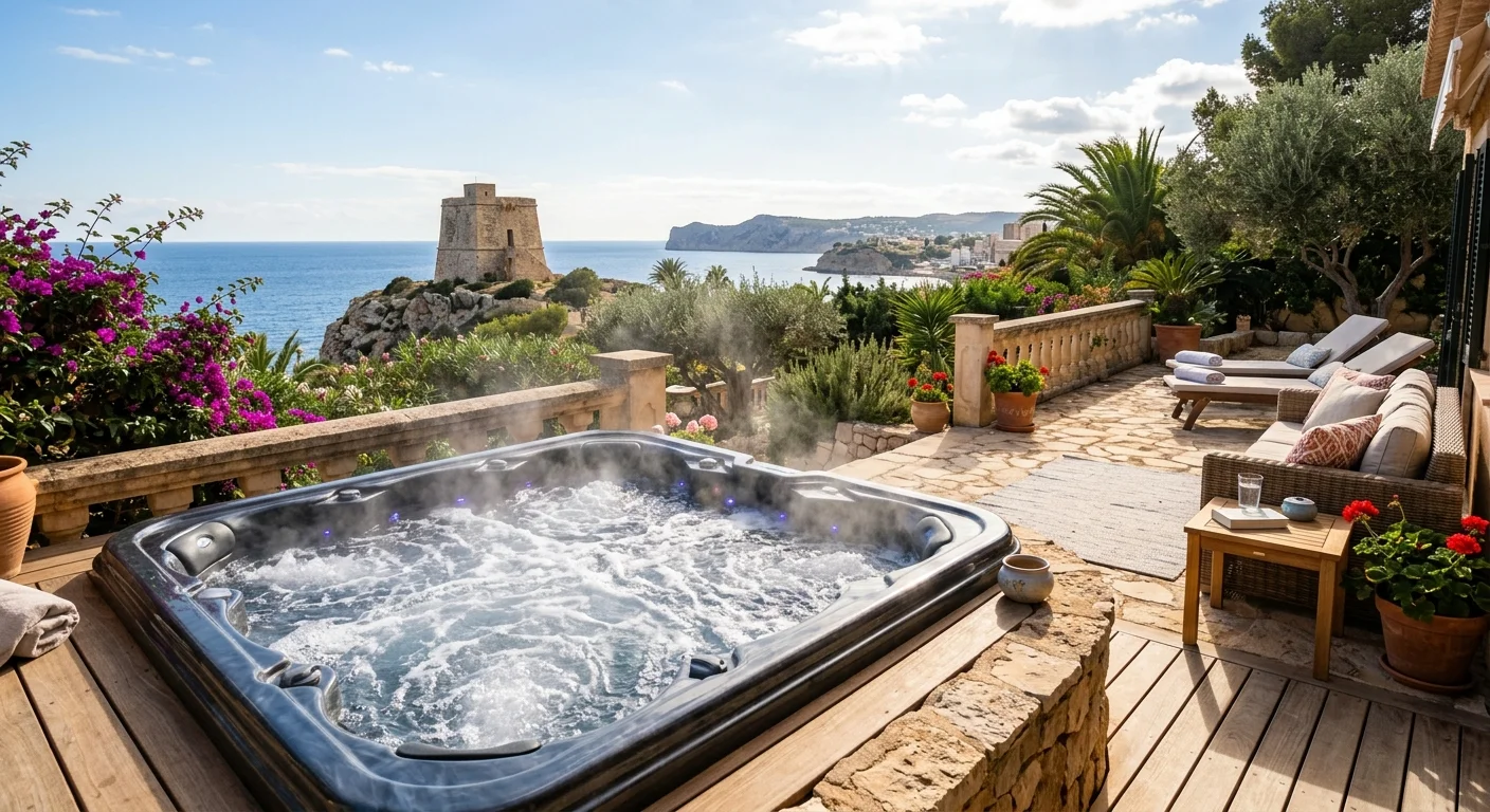 Hot Tubs & Swim Spas setup on a Mediterranean terrace in El Campello, Costa Blanca