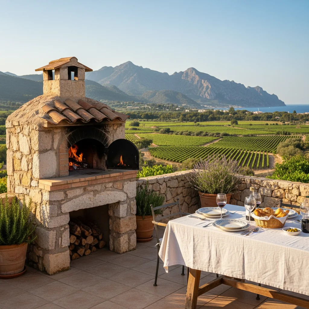 Pizza Ovens setup on a Mediterranean terrace in Jalón, Costa Blanca