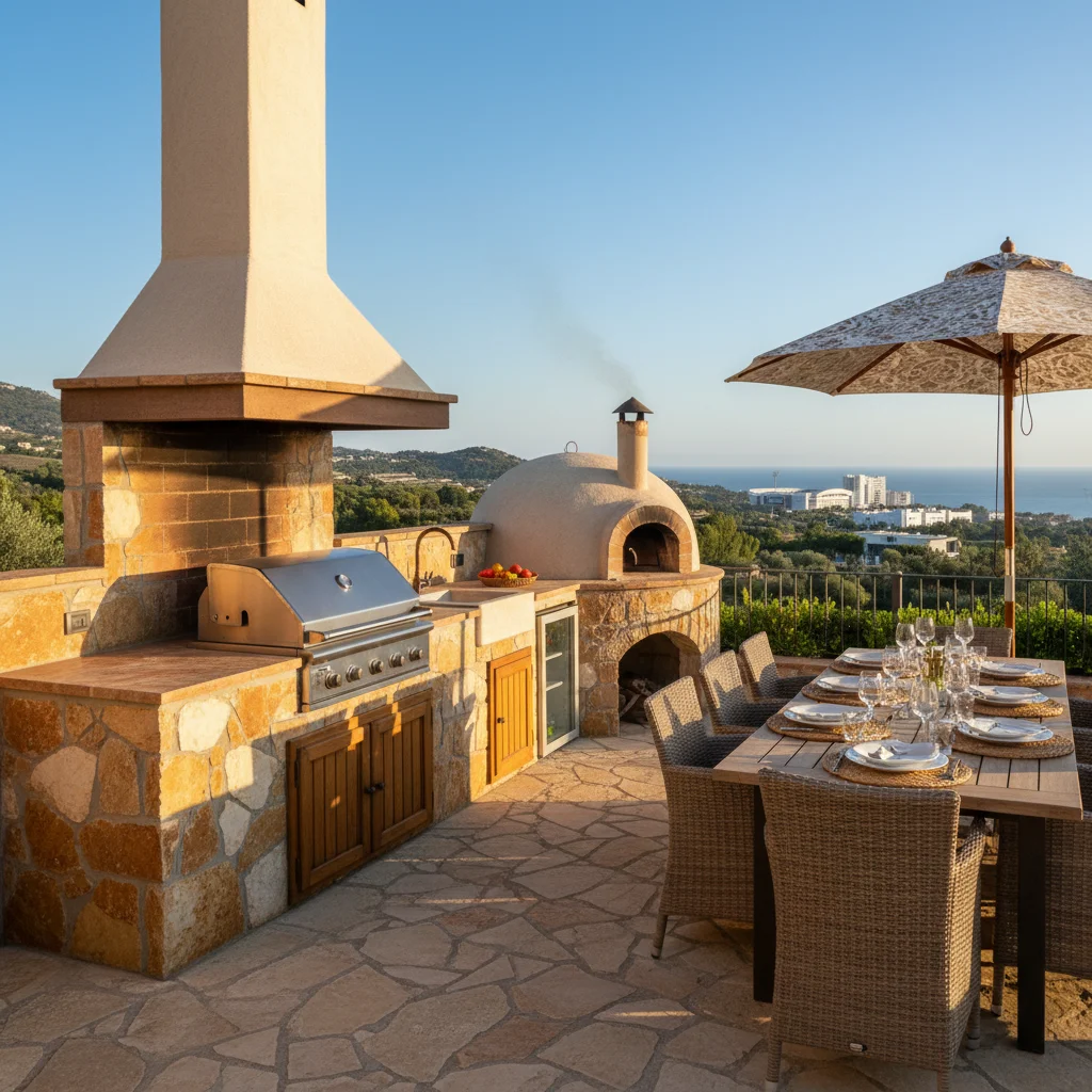 Outdoor Kitchens setup on a Mediterranean terrace in La Nucía, Costa Blanca
