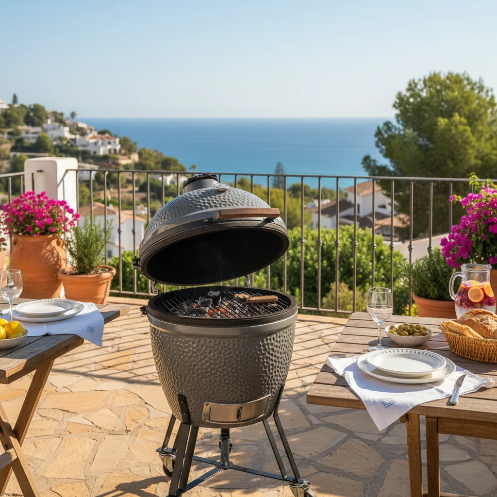 Kamado Grills-Einrichtung auf einer mediterranen Terrasse in San Fulgencio, Costa Blanca