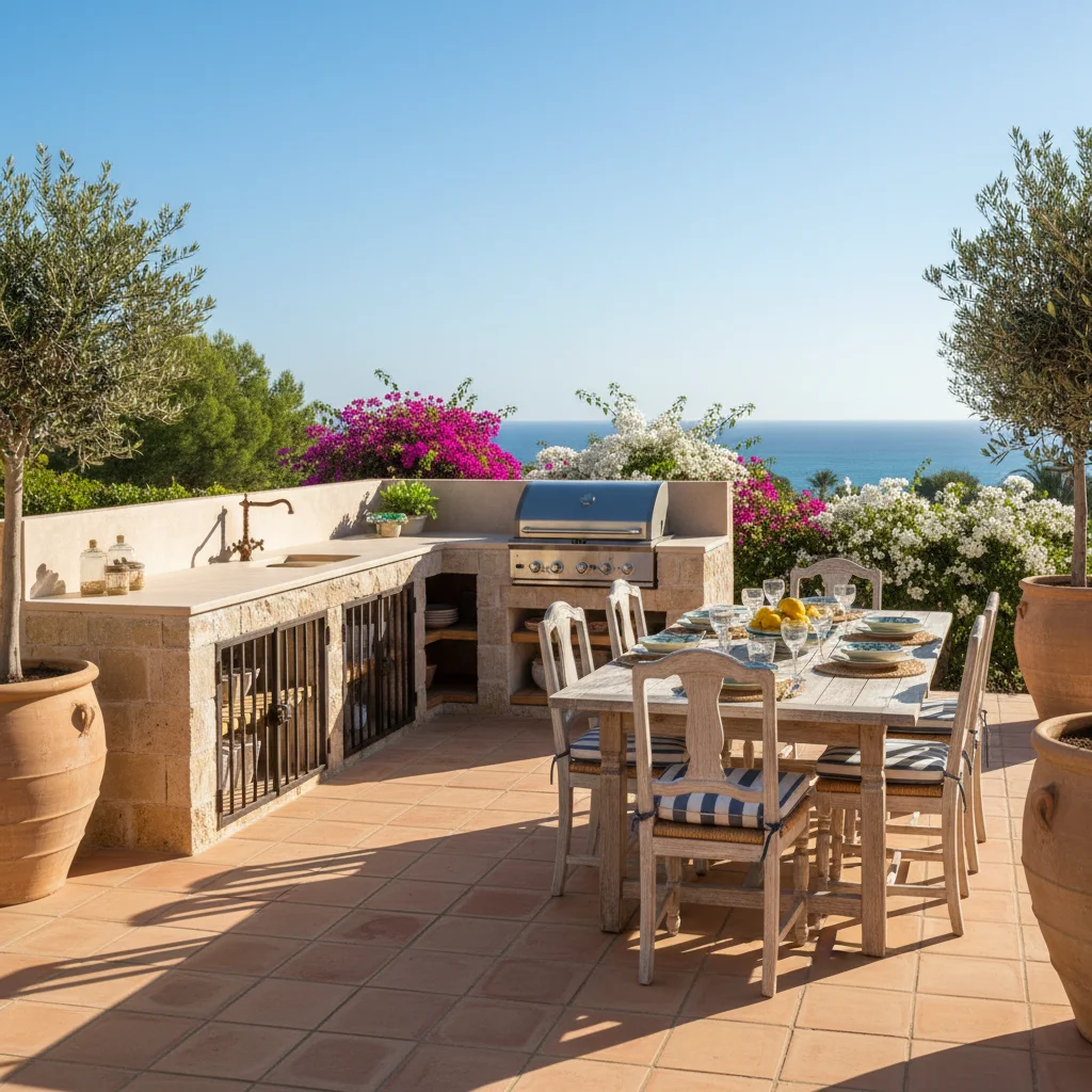 Outdoor Kitchens setup on a Mediterranean terrace in San Fulgencio, Costa Blanca