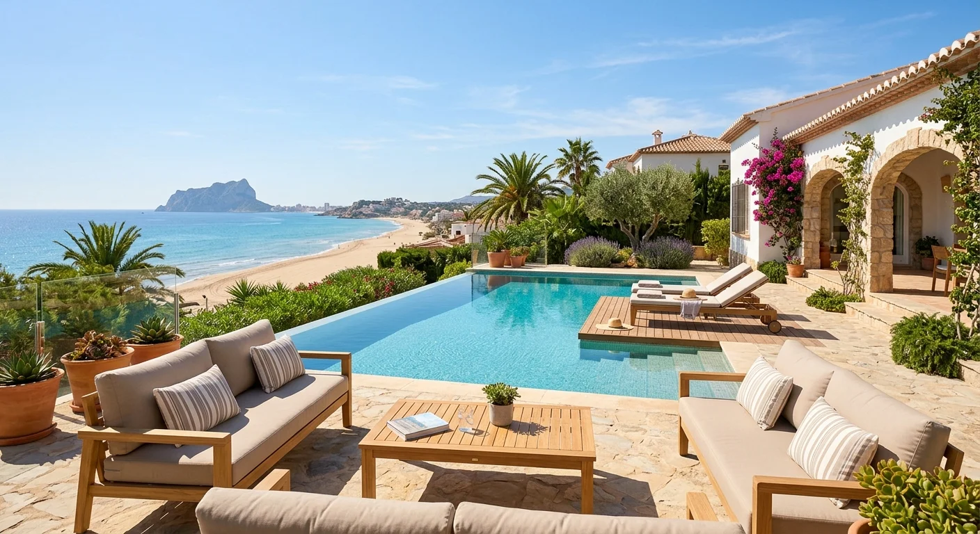 Instalación de piscinas en una terraza mediterránea en San Juan de Alicante, Costa Blanca