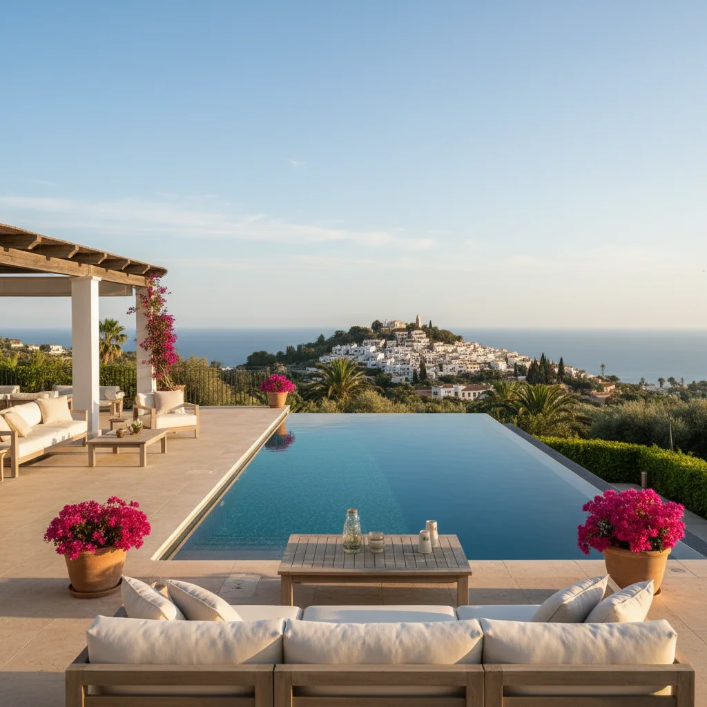 Instalación de piscinas en una terraza mediterránea en San Miguel de Salinas, Costa Blanca