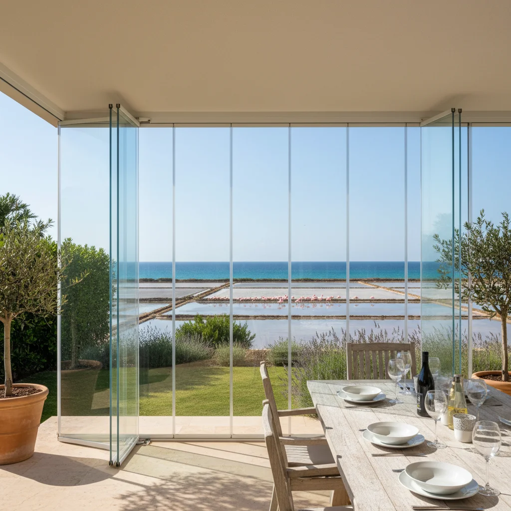 Instalación de cortinas de cristal en una terraza mediterránea en Santa Pola, Costa Blanca