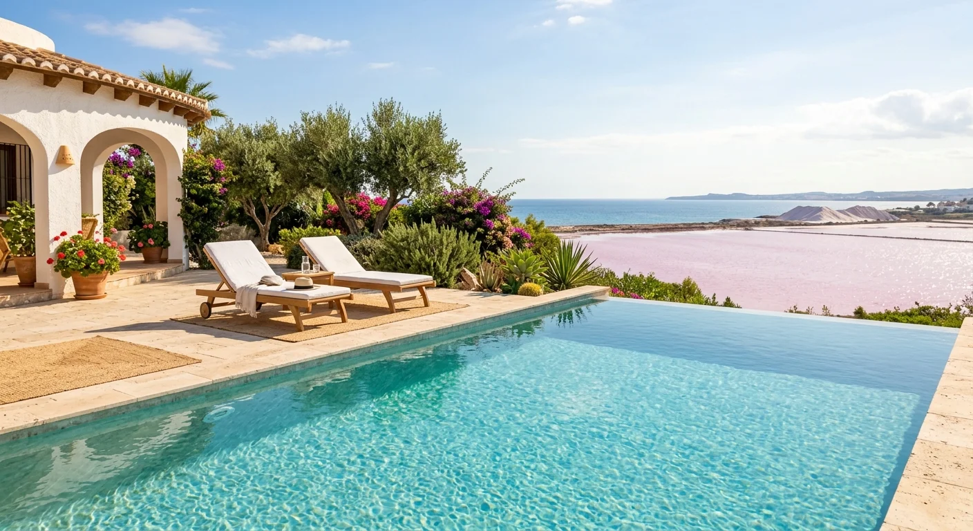 Instalación de piscinas en una terraza mediterránea en Torrevieja, Costa Blanca