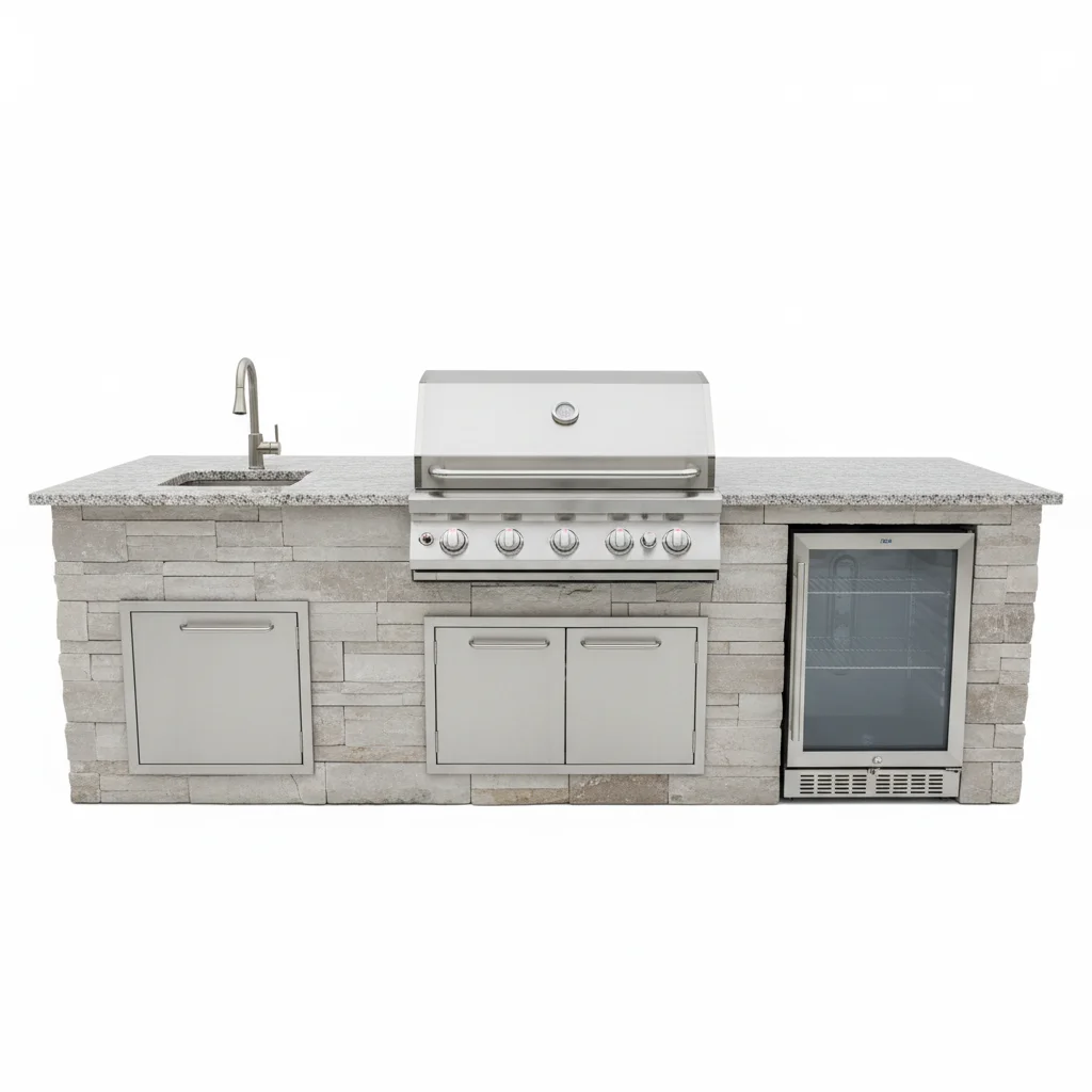 Kitchen Island with BBQ by Custom