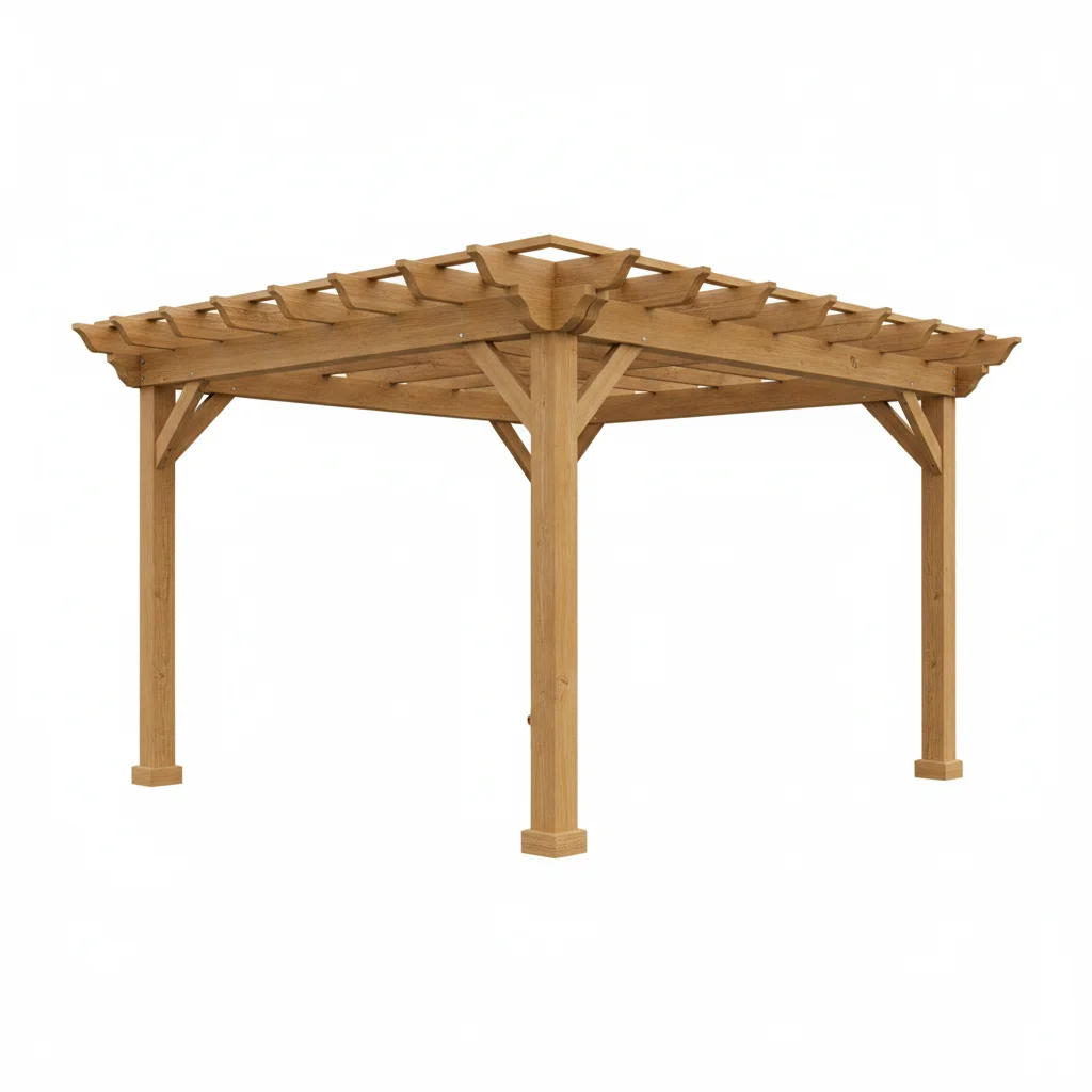 Wooden Pergola Pine/Teak 4x3m by Costa Blanca Outdoors — available in El Campello from Costa Blanca Outdoors