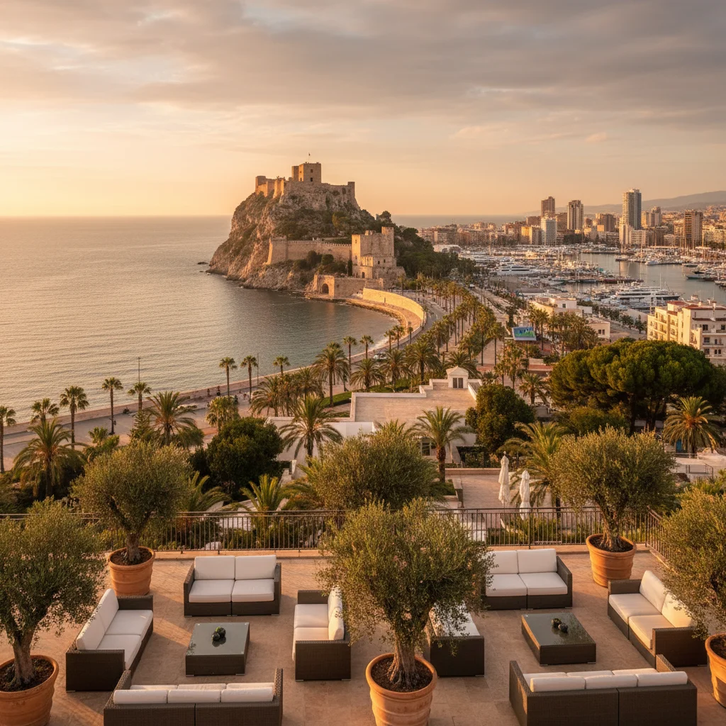 Außenwohnterrasse mit Außenküchen in Alicante, Costa Blanca, Spanien