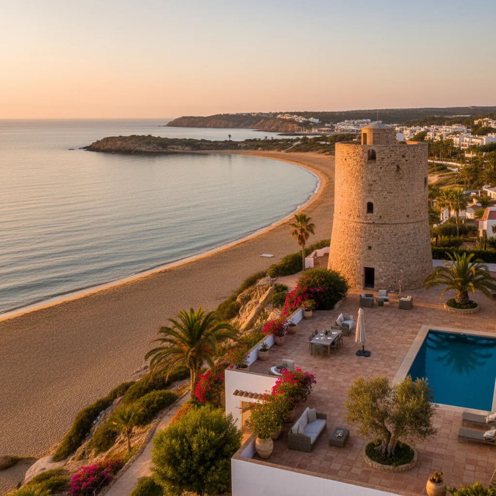 Außenwohnterrasse mit Gasgrills in El Campello, Costa Blanca, Spanien