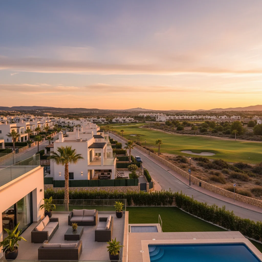 Outdoor living terrace with kamado bbqs in Los Montesinos, Costa Blanca, Spain