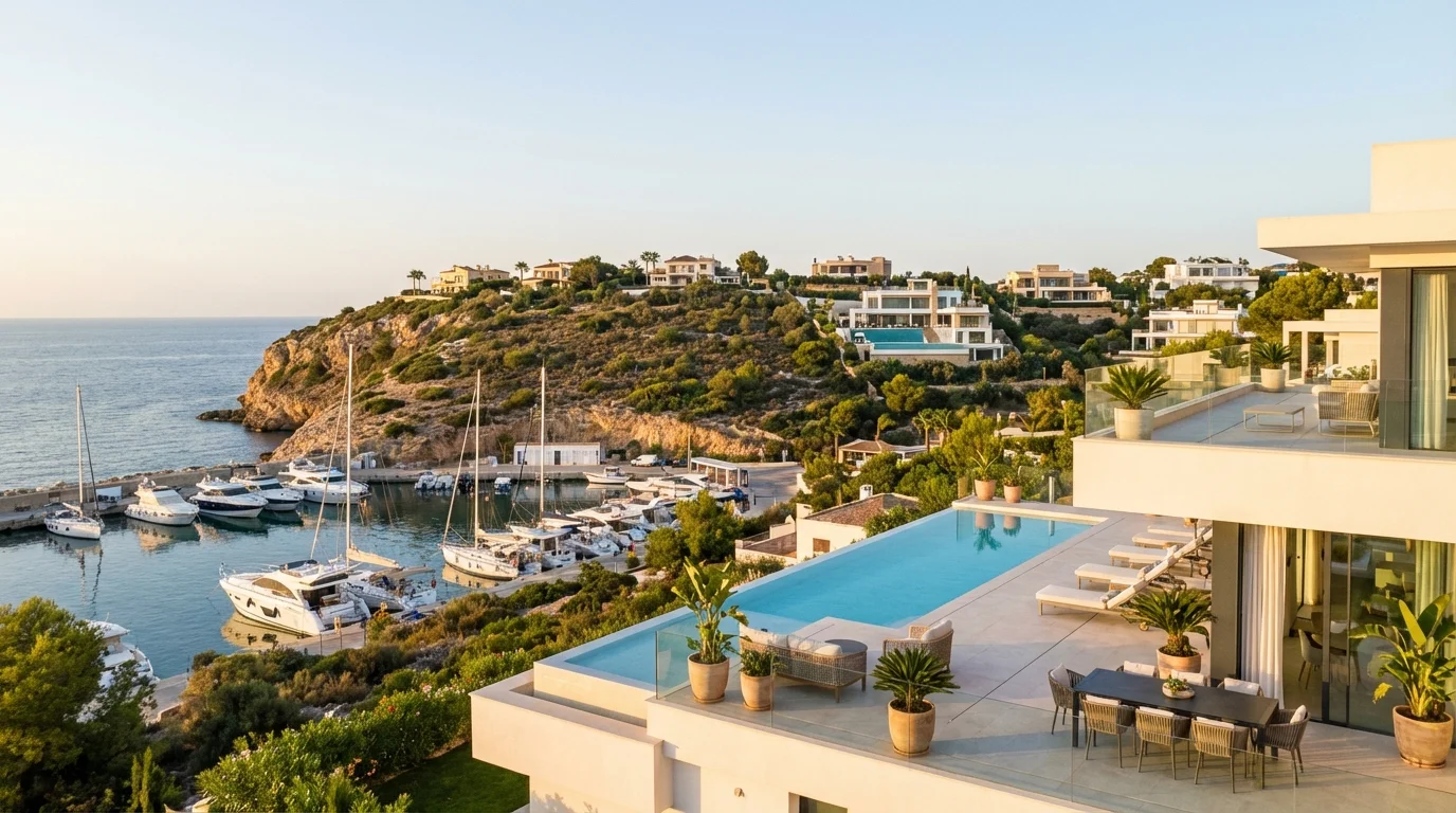 Außenwohnterrasse mit Gasgrills in Moraira, Costa Blanca, Spanien